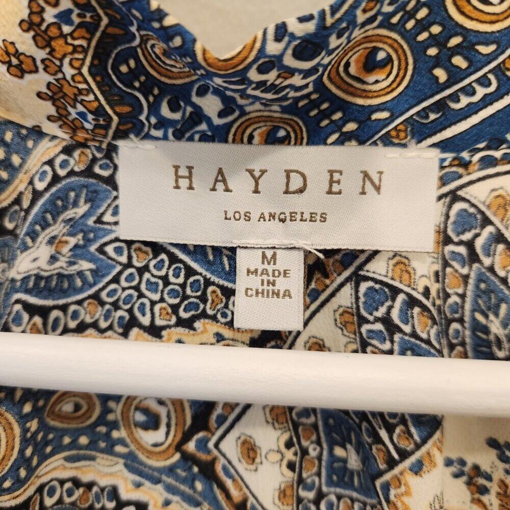 Hayden Los Angeles Wrap Blouse Kimono Boho Festival Flowy Western Glam - Size M - Picture 6 of 7